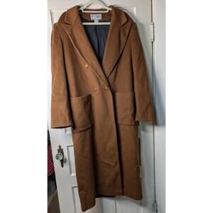 Vintage Paul Et Duffier Long Wool Coat Double Breasted Women's 12 USA(C)